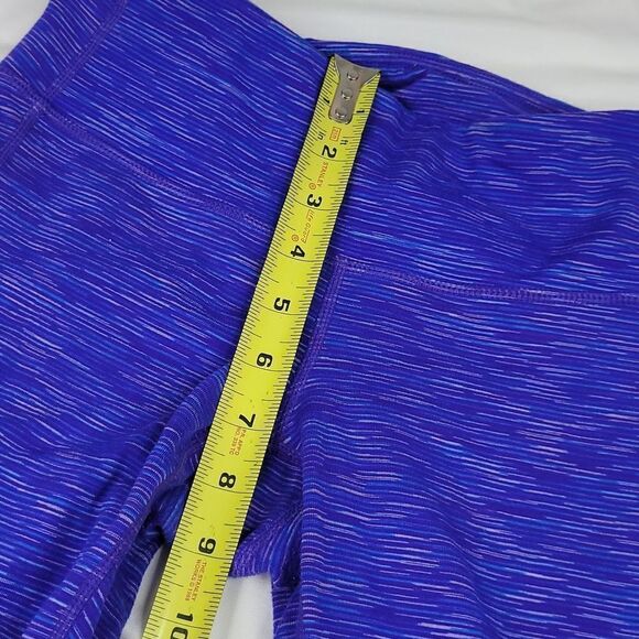 XS ATHLETA CHATURANGA BLUE PURPLE CROP CROPPED RUNNING YOGA LEGGINGS extra small - Picture 2 of 10